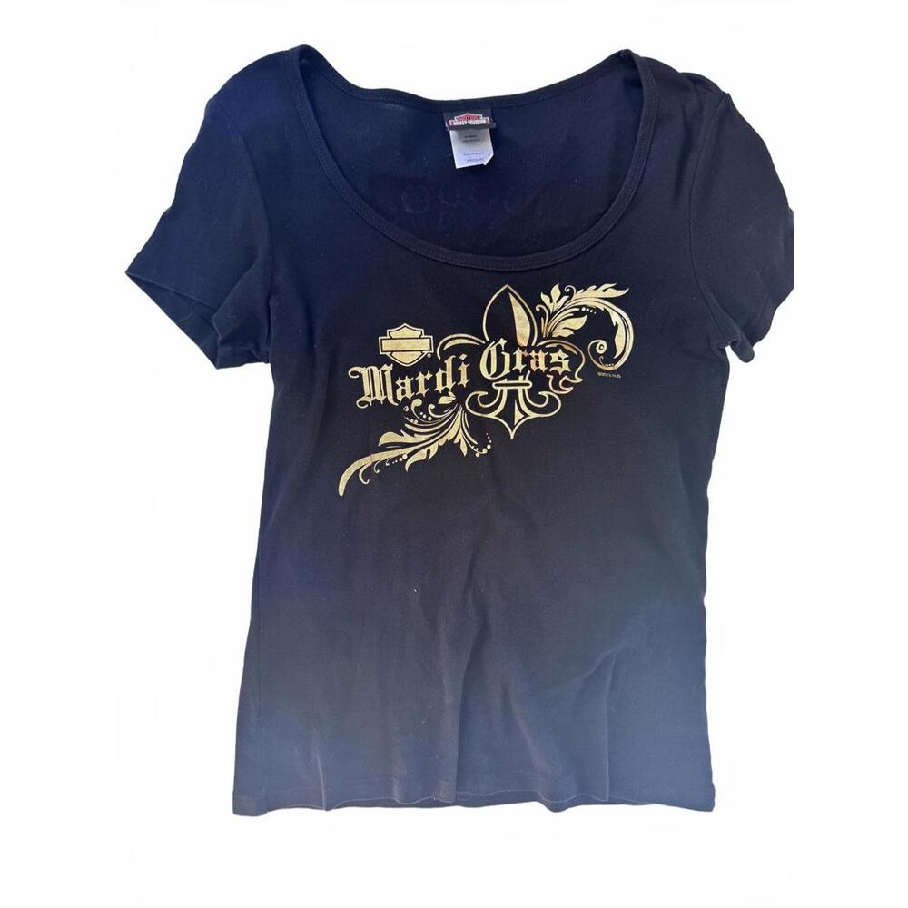 Womens Harley-Davidson Voodoo New Orleans Mardi Gras Size Medium Shirt